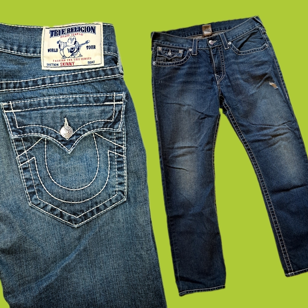 True Religion Mens Blue Jeans size 32 by 30